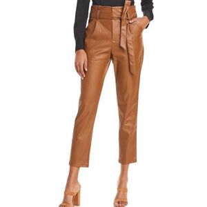 LUCY PARIS womens faux leather pleated casual pants‎